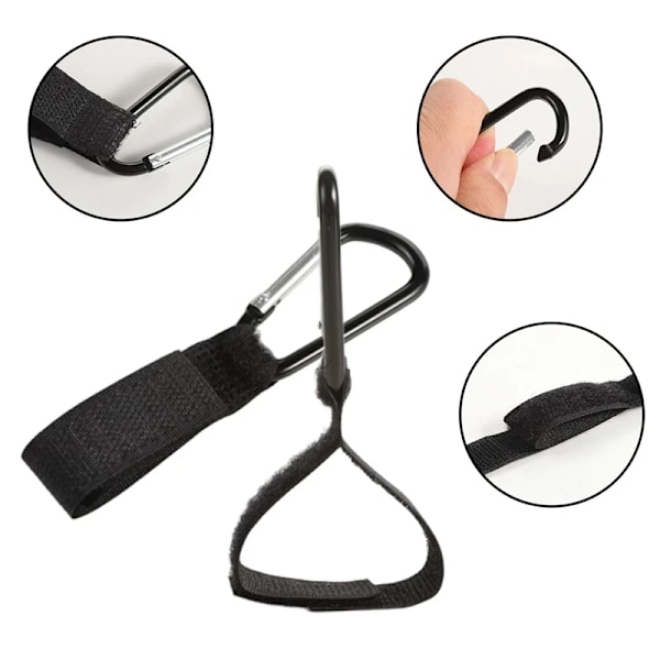 Babyvagnskrok i Aluminiumlegering, Karabinkrok, Vagnsorganisatör, Blöjväskans Hängare, Handla Vagnskrok, Vagnstillbehör 5pcs