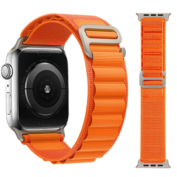 Alpine Sport Loop -tekstiiliranneke Apple Watch 38mm / 40 mm / 41 mm - Oranssi orange