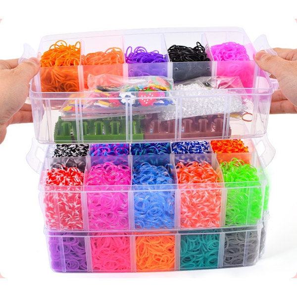 Superiso Loom Bands -setti - 28 000 kpl ja paljon lisätarvikkeita. Multicolor multifärg