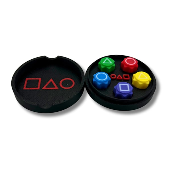 Squid Game 2 Gonggi & Round Case koreanska Svart M Black m