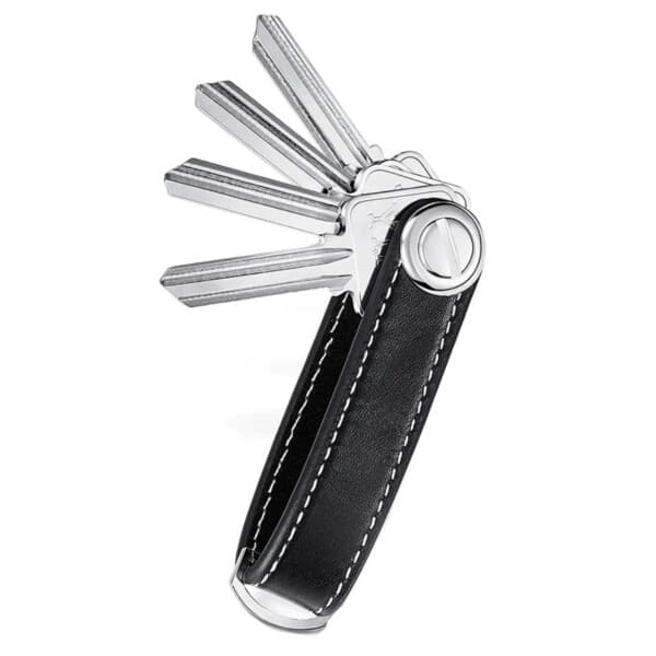 Nøgleorganisator Læder Nøglering sort black