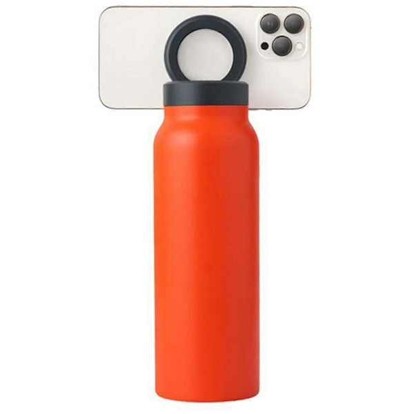 Magnetisk Telefonholder Isoleret Krus Rustfri Vandflaske Fødselsdag Julegave Orange Red