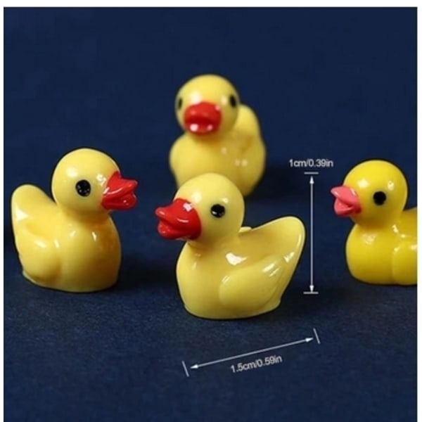 100 stk. Tiny Ducks Sæt Dekoration Realistisk Form Holdbar Harpiks Yndige ænder til julefødselsdagsfest Børnenes dag 100 stk. 150