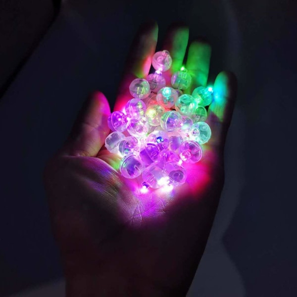 100 st Multicolor LED-ballongljus, regnbågsblixtbollsljus