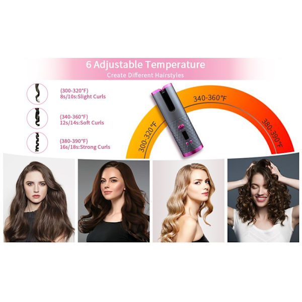 Trådlös Locktång - Sladdlös Automatisk Hair Curler