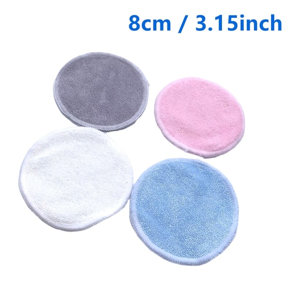 10st tvättbara runda kuddar Makeup Remover Pads