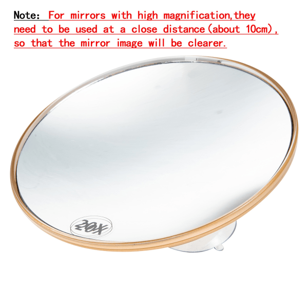 Högförstoringsspegel Makeup Mirror 20X förstoringsspegel 10X 15cm transparent