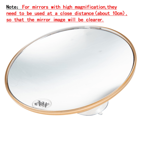 Högförstoringsspegel Makeup Mirror 20X förstoringsspegel 15X 13cm white