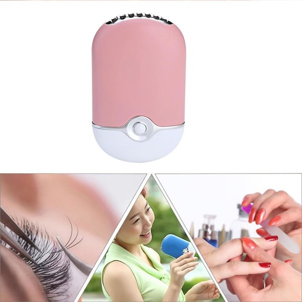 Nail Dryer - Nail Dryer Usb Charge Mini Fan False Eyelashes Blow Dryer Portable Makeup Tools (pink)