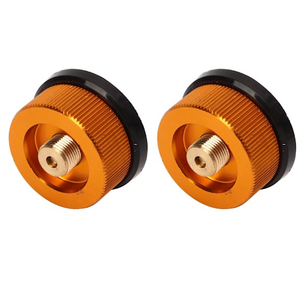 Lätt Bärbar Propanadapter med Automatisk Avstängning för Campingspisar - 2-pack, Tillverkad av Hållbart Nylon, Koppar och Aluminiumlegering