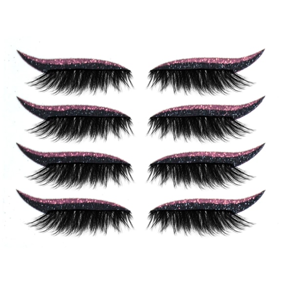 Faux Eyelashes Natural Look Extension Long Lashes False Eyelashe Pink