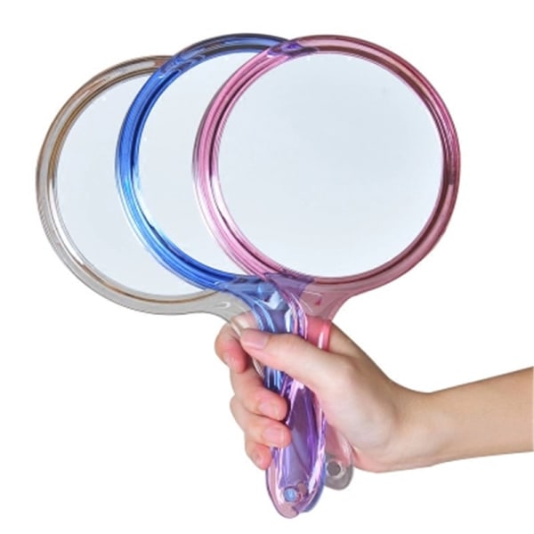 Dobbeltsidig speil 1x/3x forstørrelsesspeil med håndtak Blå Blue