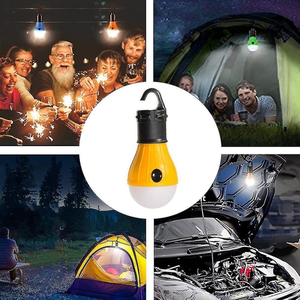 【Mingbao butik】 Campingtelt Lantern Bulb Campingutstyr for campingvandring ryggsekktur yellow