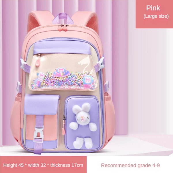Barneskoleveske Skoleveske for jenter Lett ryggsekk for barn Kawaii vanntett skoleveske Blue small
