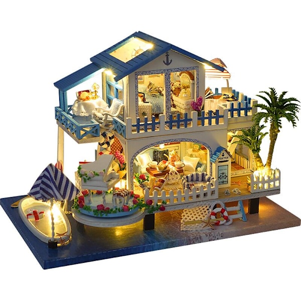 Cutebee DIY Dollhouse 1/36 skala miniatyr dockskåp Japansk trädgårdsbyggsats Leksaker för barn Födelsedagspresenter TC86