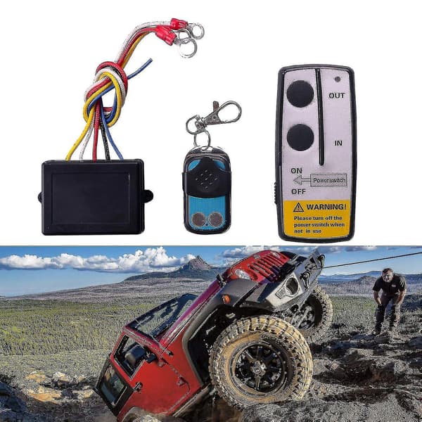 12v 12volt 50ft Trådlös Vinsch Fjärrkontroll Set