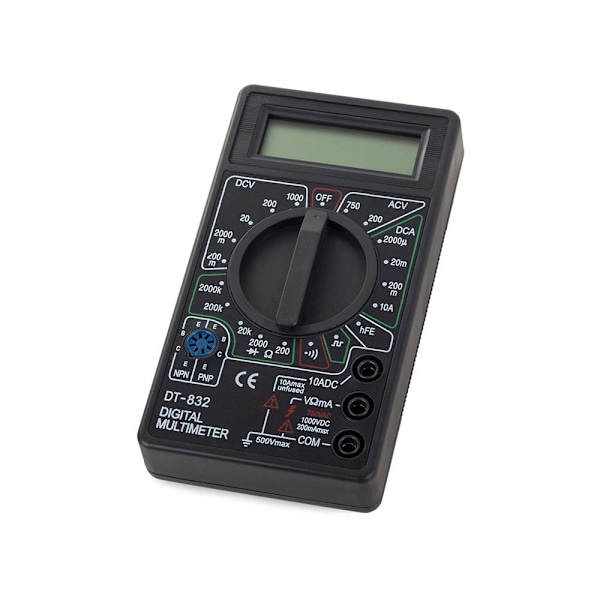 Digital Multimeter med LCD Signal Black Svart