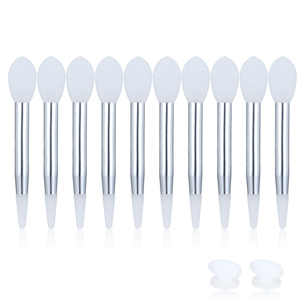 10-Pack Silicone Lip Brush Set with 2 Anti-lost Caps