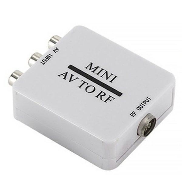 RCA/A/V kompositvideokabel till RF/koaxial/koaxialomvandlare -kompatibel modulator-tv