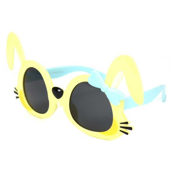 Barnsolglasögon Cartoon Polarized Barnglasögon Solskydd Spegel UV-skydd Barnglasögon---kaninvit