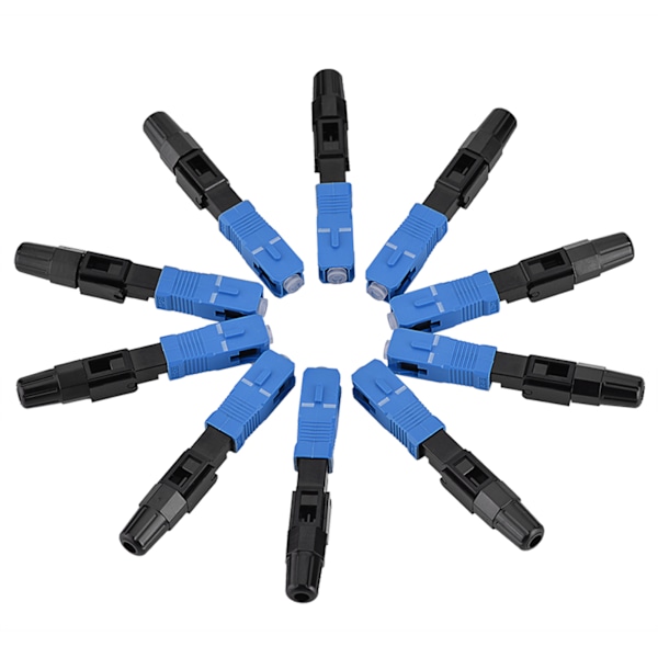 HF 10 stk/pakke SC/UPC Enkeltmodus Fiberoptisk Hurtigkobling Hurtigadapter for FTTH/ODF
