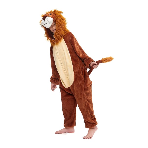 Unisex barn Onesie Pyjamas plysj kostyme Søt Halloween kostyme Lion 95