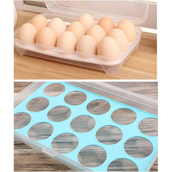 Eggboks Eggbeholder Matboks Plast Egglagring 23*15*7cm