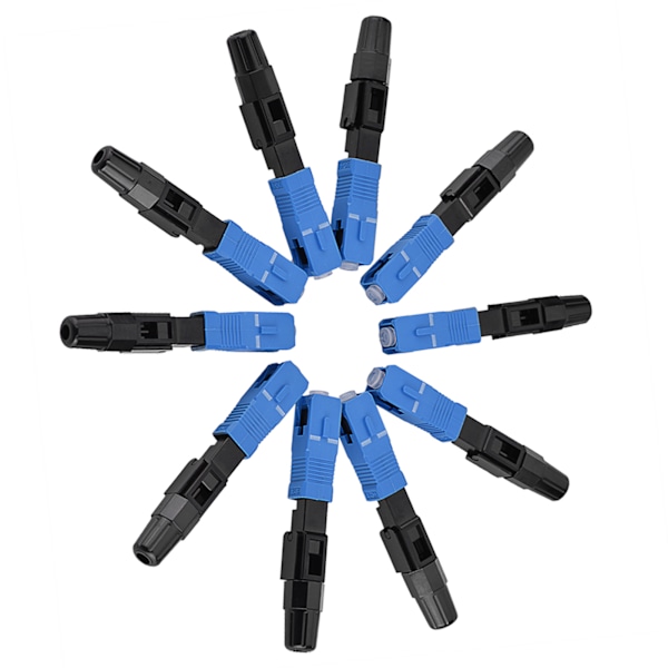 HF 10 stk/pakke SC/UPC Enkeltmodus Fiberoptisk Hurtigkobling Hurtigadapter for FTTH/ODF