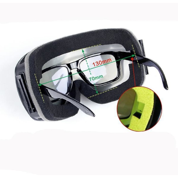 Skidglasögon/vuxen dobbellager utendørs/närsynthet kan brukes/anti-im og vindtäta skidglasögon Stora sfäriska skidglasögon