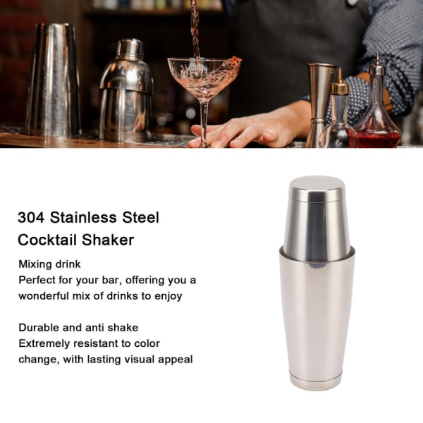 【Lixiang Store】 2-delad cocktailshakerspegel i rostfritt stål med bottenkopp