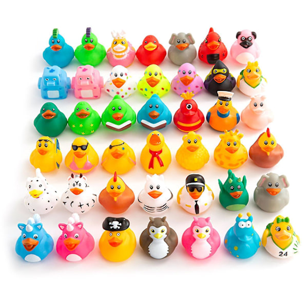 24 / 36 st badankor i gummi - badleksaker för småbarn 1-3 år, olika sorters badankor - mjuka babypoolleksaker - födelsedagspresenter