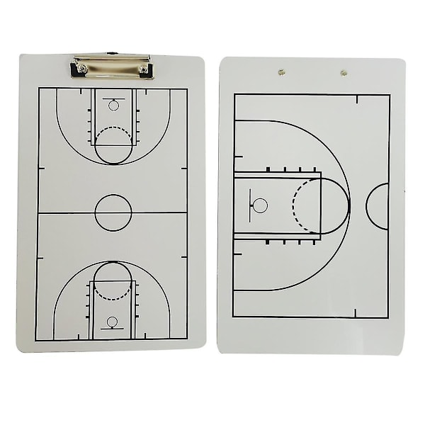 Coach Board Torktavla för Tränare Dubbelsidig Design Strategi Tavla Vittavla för Basket