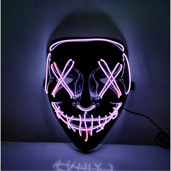 Led Mask Halloween Masquerade R Orange