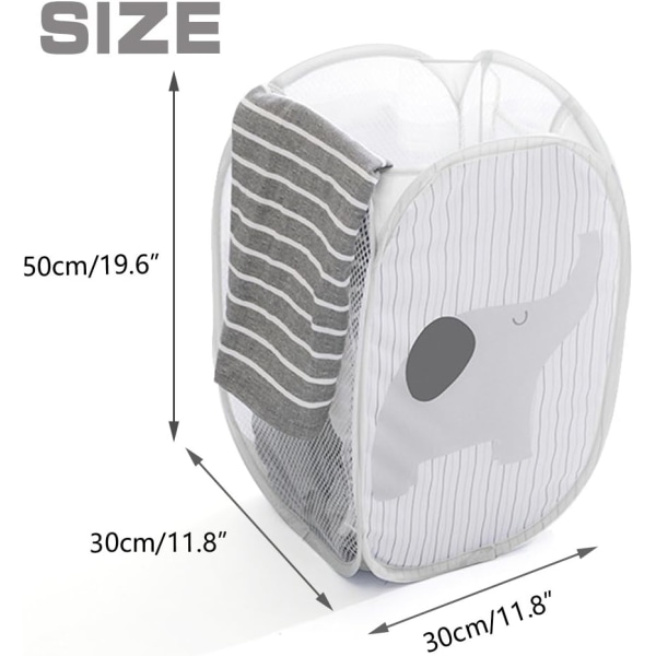 Oppbevaringskurv for skitne klær，Støykurv i netting Barneleker Sko Annet Organizer Oppbevaringskurv (sau) v