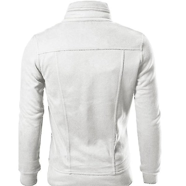 Militärjacka för män Casual Collar Combat Biker Jacket Kappa Toppar White 4XL