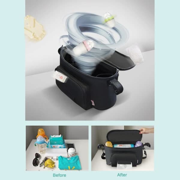 Universal Baby Organizer, Barnevogn Caddy med