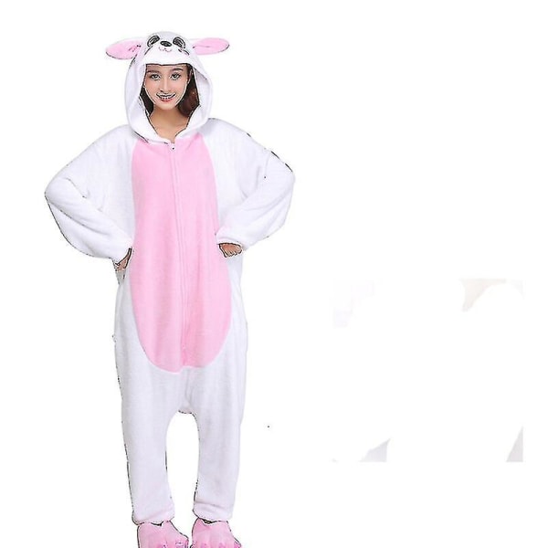 Dam Pyjamas Flanell Dragkedjor Tecknad Kigurumi Onesie För Vuxna Män Djur i ett stycke Pijamas Flickor Kostym Xxl 180-200cm Bunny onesie L