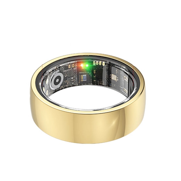 Smart Ring R1000 – Søvnmonitor, Bluetooth 5.0, Blodoksygenmåler Gull Guld 12