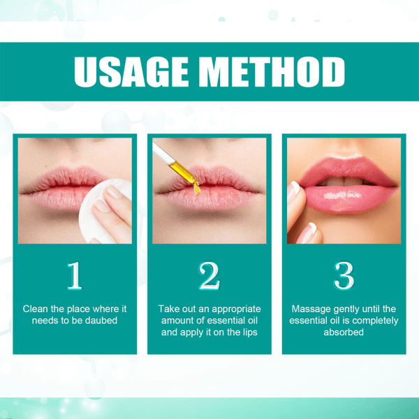 Anti-revnende læbebandage pleje til tørre sprukne læber Reparation U 30ml