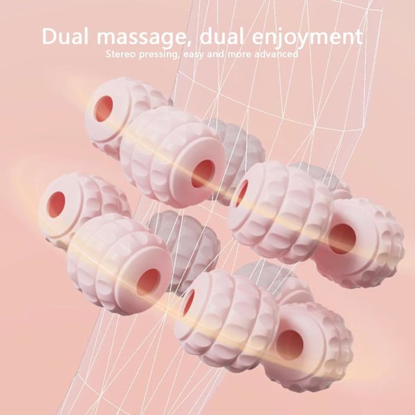 Muskelrulle - Massagerulle för ben, 15 rullar benrulle och vadmassagerulle, muskelrulls massager för vader, ben, armar, tennisarmbåge pink