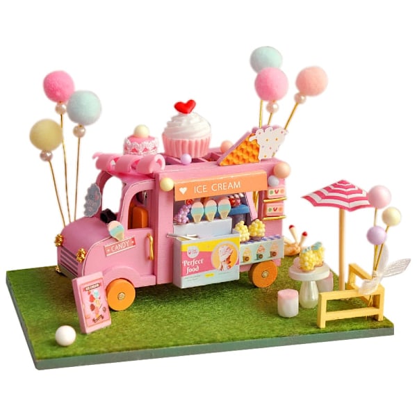 Cutebee DIY Dollhouse 1/36 skala miniatyr dockskåp Japansk trädgårdsbyggsats Leksaker för barn Födelsedagspresenter QT30