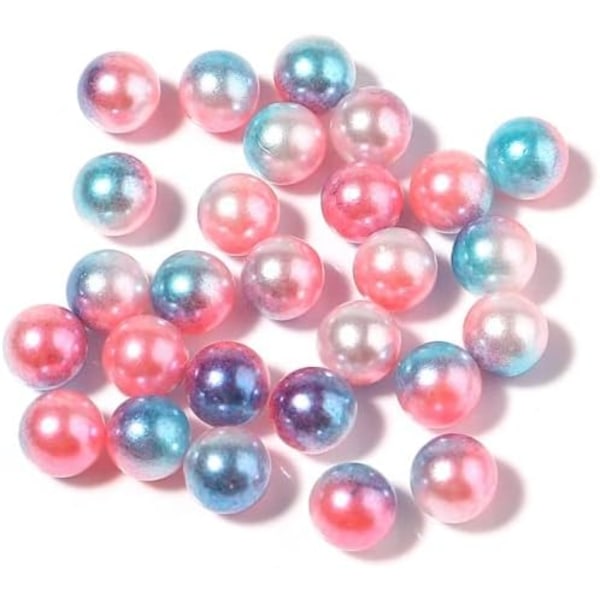 【Mingbao butik】 500 st/förpackning rosa sjöblå gradientimitation pärla plast distanspärlor lämpliga för gör-det-själv smyckenstillbehör pink lake blue 500pcs/4mm