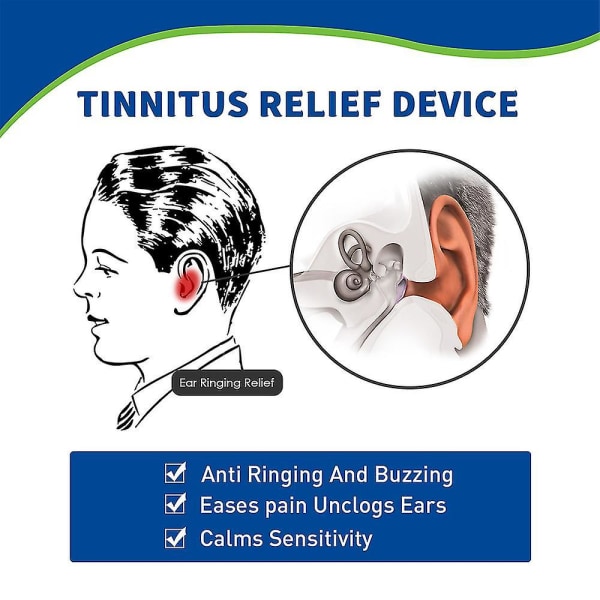 【Mingbao butik】 2-pack Tinnitus magnetisk öronklämma Anti-tinnitus hörselkåpor Öronvårdssats 2-pack