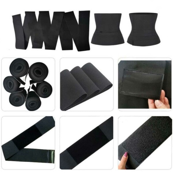 Free Size Waist Shaper Midjetränare 4m svart black