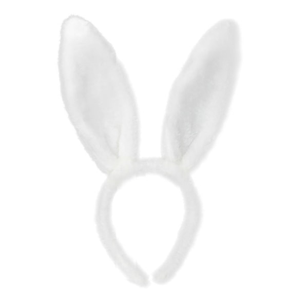 Plysj Bunny Ears Pannebånd Hårbånd Tilbehør Halloween White