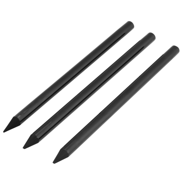 【Lixiang Butik】 3 st/ set Full träkol Trälös konstnärspenna för ritning Skissning Måla brevpapper svart