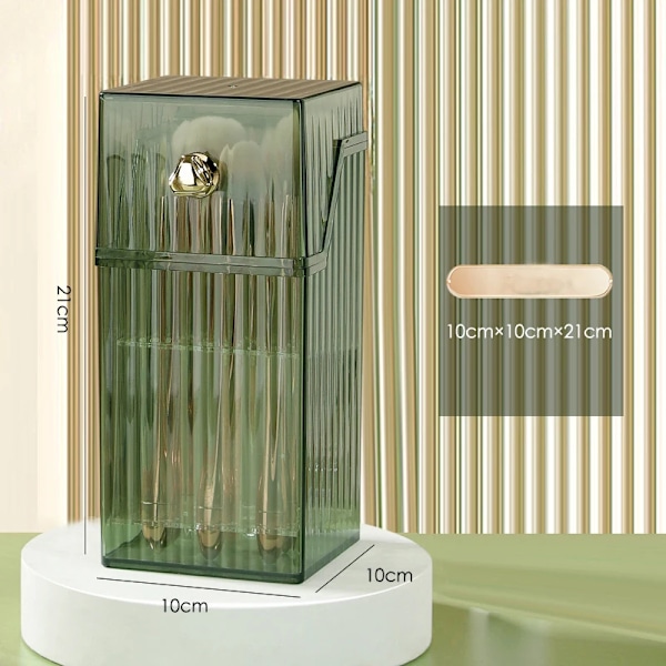 Mode sminkborstehållare förvaringsbox green