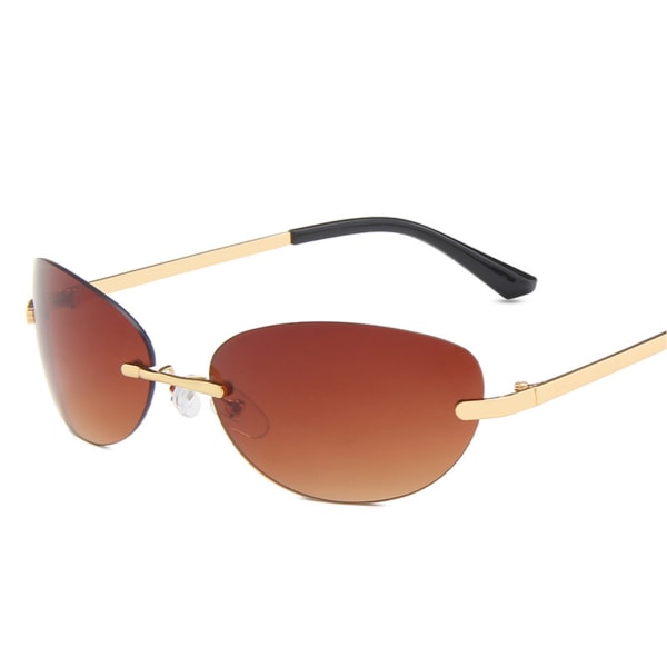 Trendig solglasögon Rejäla og holdbara og komfortabela å bære golden frame double tea