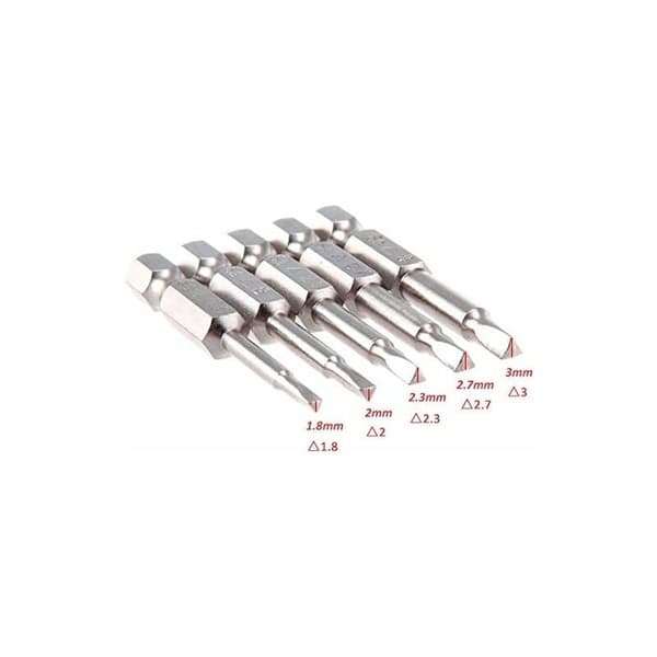 5PCS Triangulär huvud magnetisk skruvmejsel bits set S2 stål 1.8mm