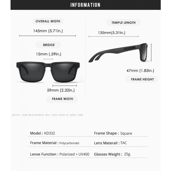 Polarisert solglasögon for män och kvinner med matt finish solglasögon farge spegellins 100 % UV-blokkerende